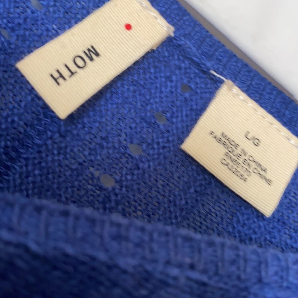 Anthropologie Royal Blue Boatneck Sweater tunic - Picture 3 of 3